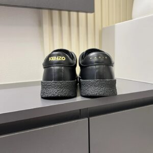 kenzo black leather sneakers