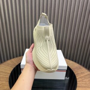 moncler ultra light knit beige sneakers