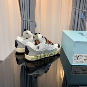 lanvin casual sneakers white gray black