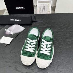 chanel vintage sneakers green