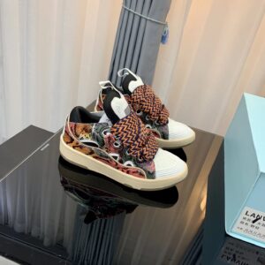 lanvin casual sneakers pink orange