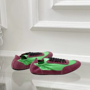 prada collapse re nylon sneakers green pink