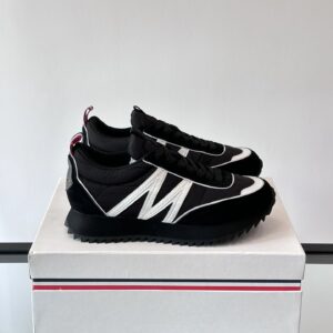 moncler pacey sneakers black white