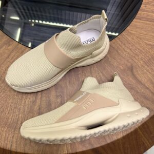 moncler ultra light knit sneakers beige