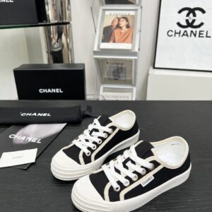 chanel vintage sneakers black