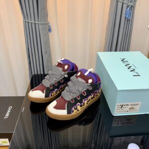 lanvin casual sneakers red black