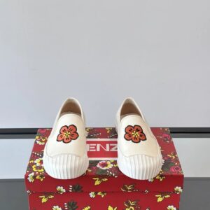 kenzo floral canvas shoes white