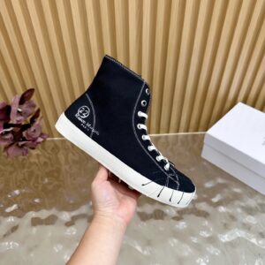 maison margiela mm6 tabi graffiti canvas high sneakers black