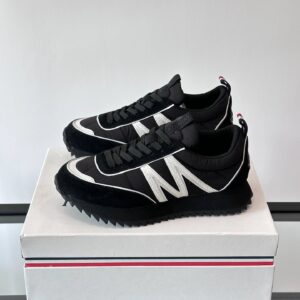 moncler pacey sneakers black white