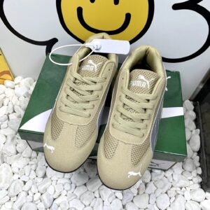 puma mesh sneakers khaki