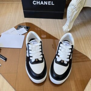 chanel black white sneakers