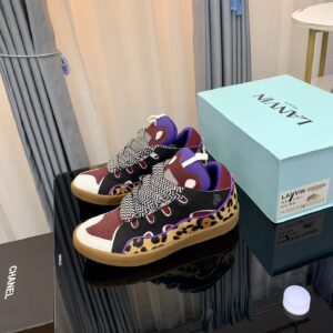 lanvin casual sneakers red black