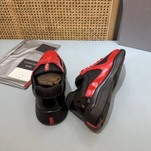 prada americas cup red black sneakers