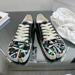 maison margiela mm6 tabi graffiti black sneakers