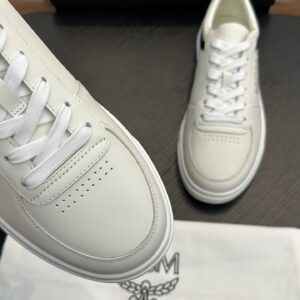 mcm skystream cubic monogram jacquard sneaker white