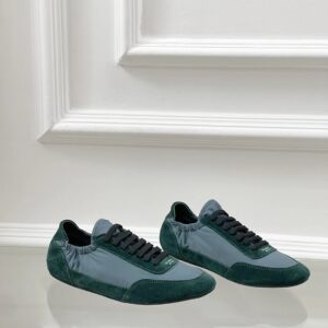 prada collapse re nylon sneakers green