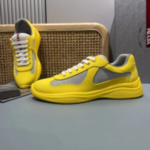 prada americas cup lemon yellow sneakers