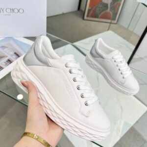 jimmy choo diamond sneakers silver white