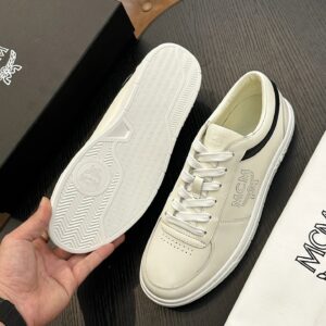 mcm skystream cubic monogram jacquard sneaker white