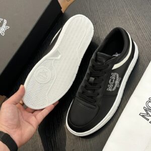 mcm skystream cubic monogram jacquard sneaker black