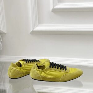 prada collapse re nylon sneakers yellow