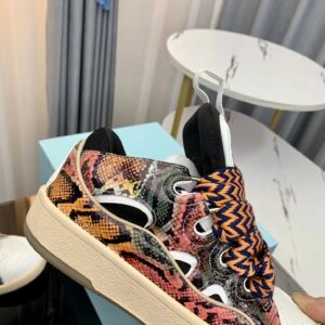 lanvin casual sneakers pink orange