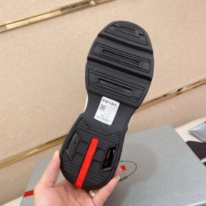 prada luxury sneakers black white red