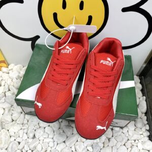 puma mesh sneakers red