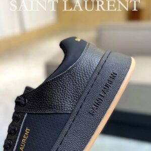 saint laurent leather sneakers sl61 black