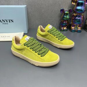 lanvin suede sneakers yellow