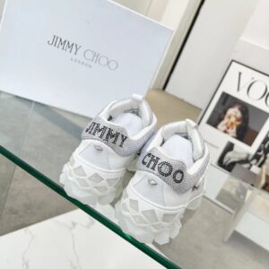 jimmy choo diamond x ii m sneakers white silver