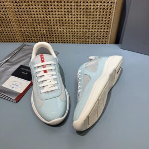 prada americas cup light blue sneakers