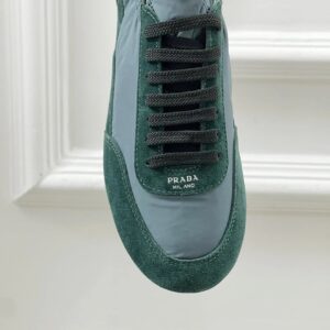 prada collapse re nylon sneakers green