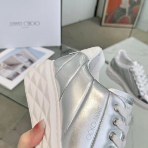 jimmy choo silver diamond sneakers
