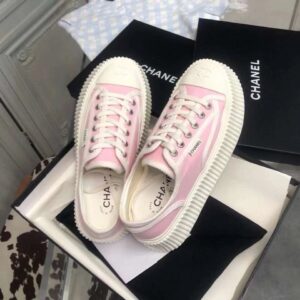 chanel vintage sneakers pink