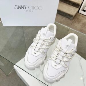 jimmy choo diamond x ii m sneakers white silver