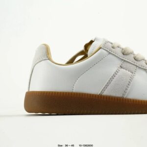 maison margiela leather sneakers white