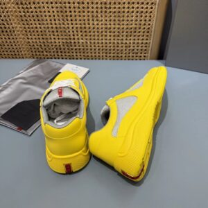 prada americas cup lemon yellow sneakers