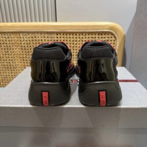 prada americas cup red black sneakers
