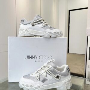 jimmy choo diamond x ii m sneakers white silver