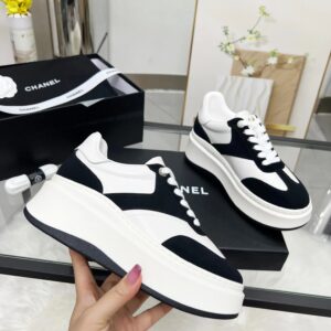 chanel 25c sneakers black