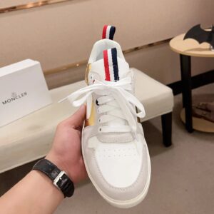 moncler lunarove white sneakers gold accent