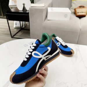loewe hidden heel sneakers blue white