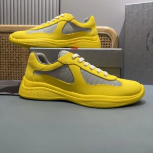 prada americas cup lemon yellow sneakers