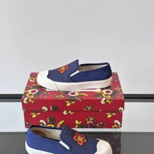 kenzo floral canvas shoes blue