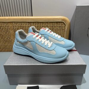prada americas cup light blue sneakers