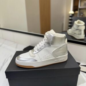 ysl sl61 sneakers silver white