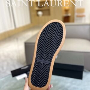 saint laurent leather sneakers sl61 black