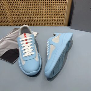 prada americas cup light blue sneakers