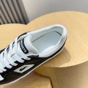 lacoste classic leather shoes black